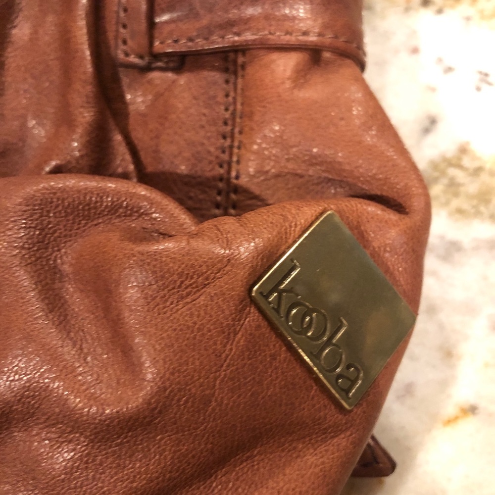 Kooba cognac brown mini-medium leather purse (P2) - Picture 4 of 7